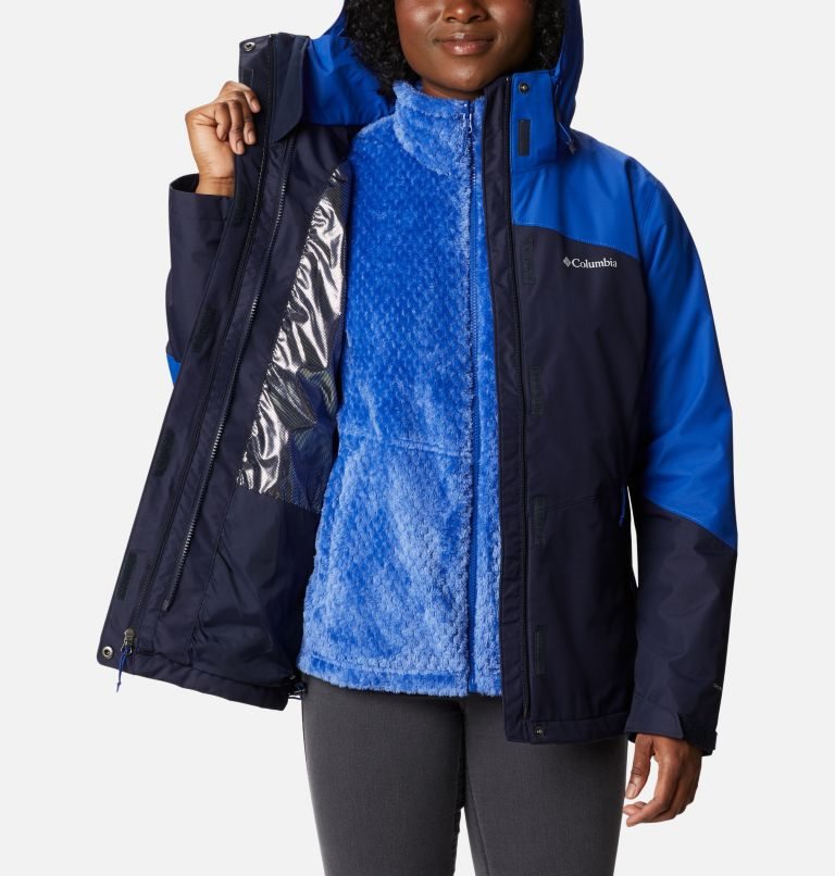Women's Columbia Bugaboo II Interchange Fleece Jackets Blue | CA-V5C60