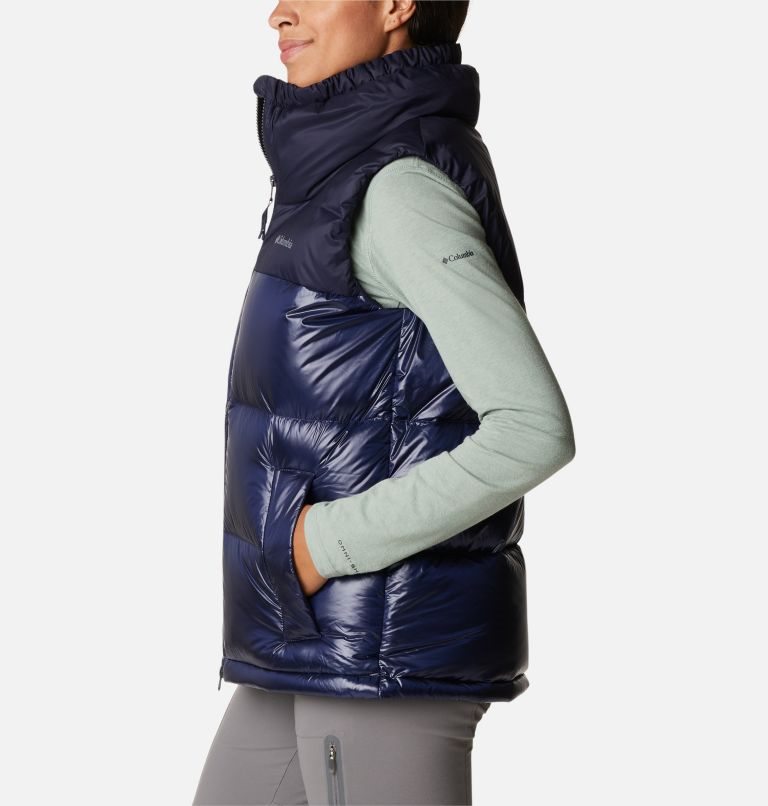 Women's Columbia Bulo Point Omni-Heat Infinity Down Vest Navy | CA-IC308