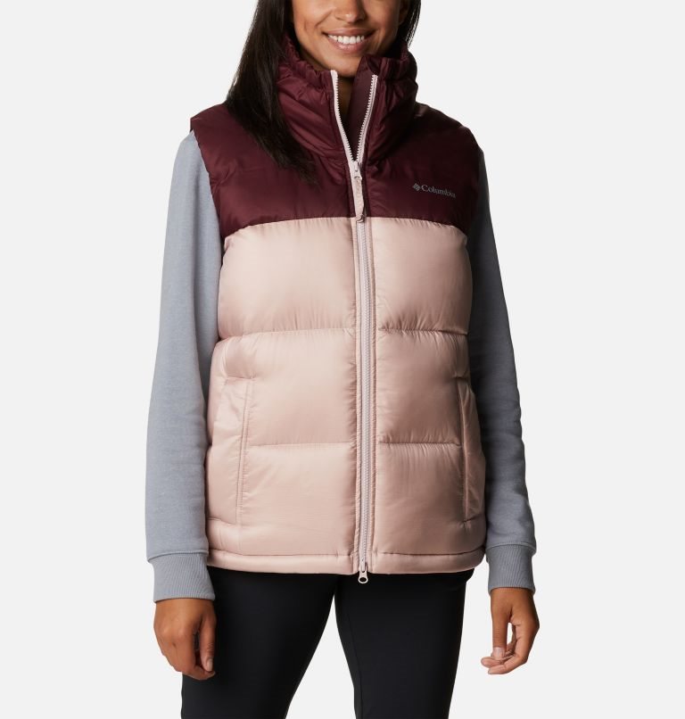 Women\'s Columbia Bulo Point Omni-Heat Infinity Down Vest Pink / Burgundy | CA-O105A