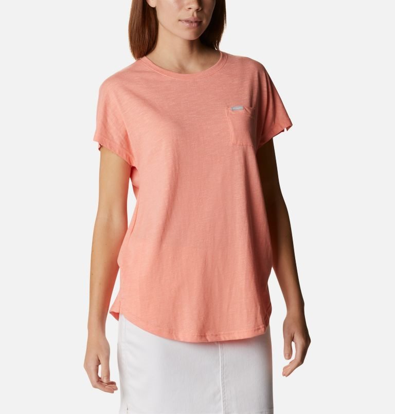 Women's Columbia Cades Cape T Shirts Coral | CA-K18C4