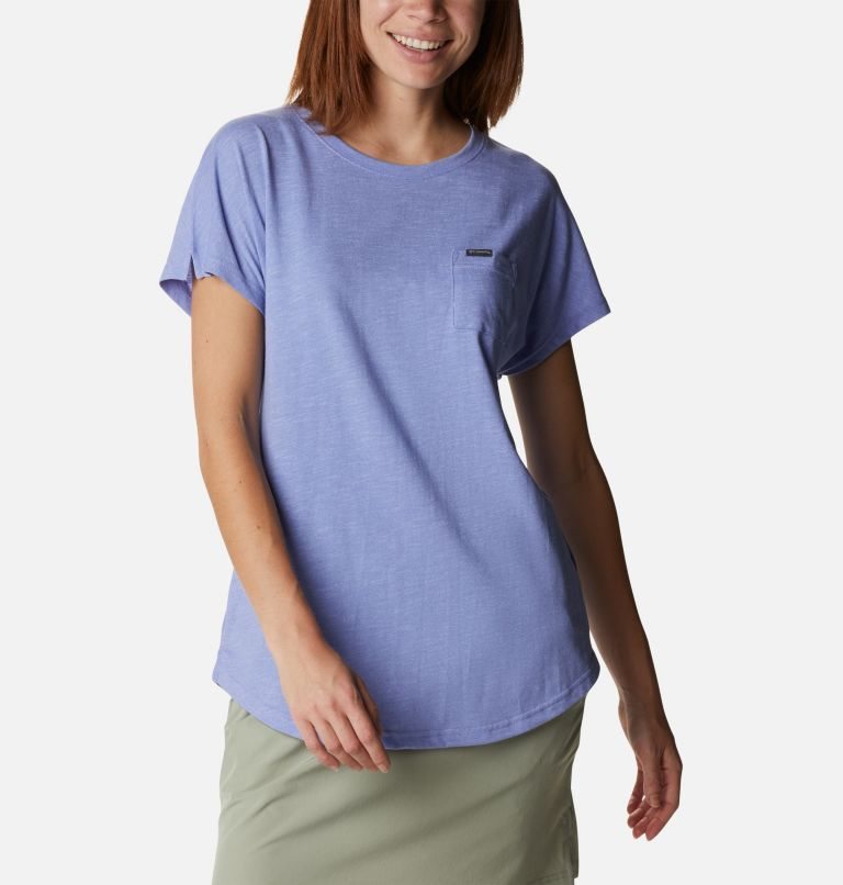 Women's Columbia Cades Cape T Shirts Lavender | CA-AA35C