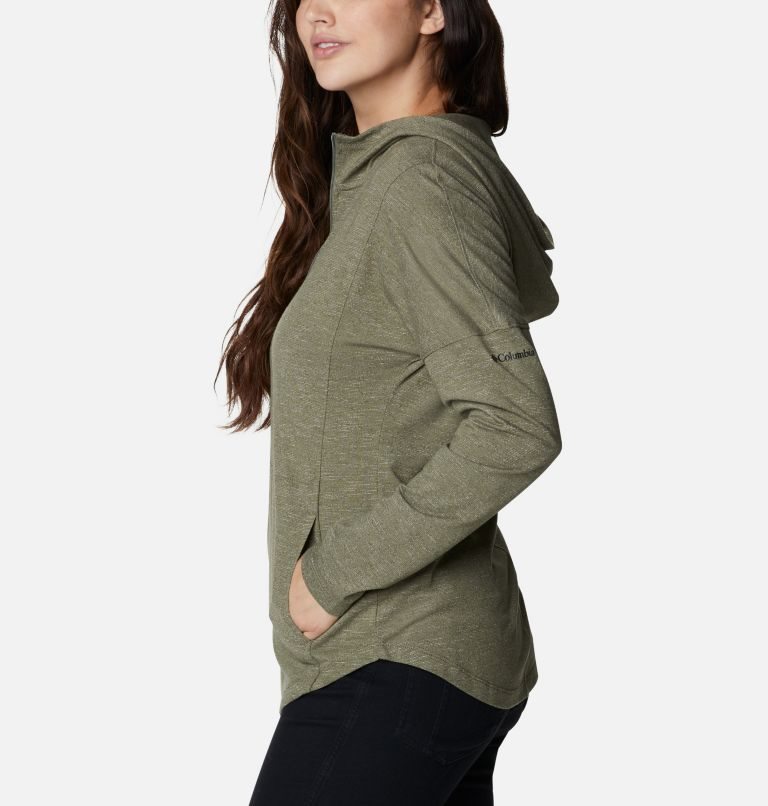 Women's Columbia Cades Cove Full Zip Hoodie Olive | CA-O43C1