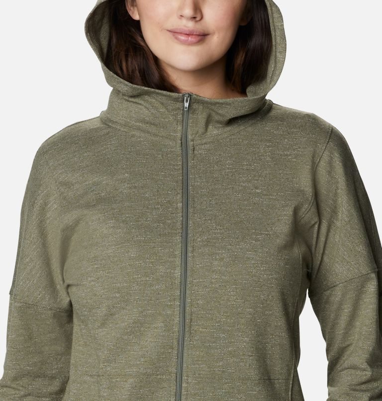 Women's Columbia Cades Cove Full Zip Hoodie Olive | CA-O43C1