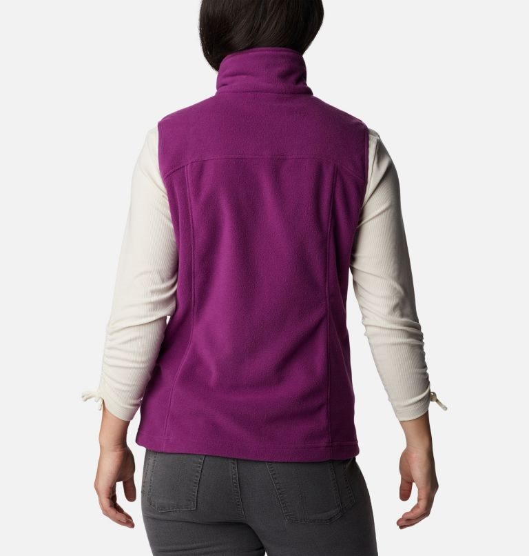 Women's Columbia Castle Dale Fleece Vest Purple | CA-E104C