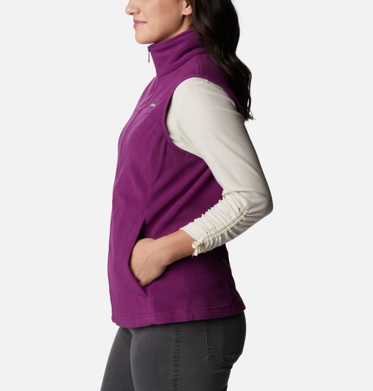 Women's Columbia Castle Dale Fleece Vest Purple | CA-E104C