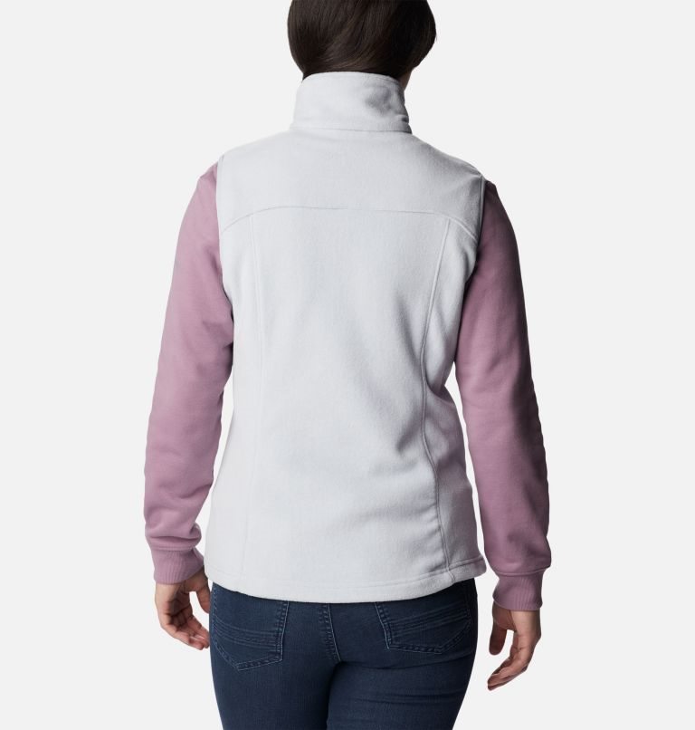 Women's Columbia Castle Dale Fleece Vest Light Grey | CA-P803C