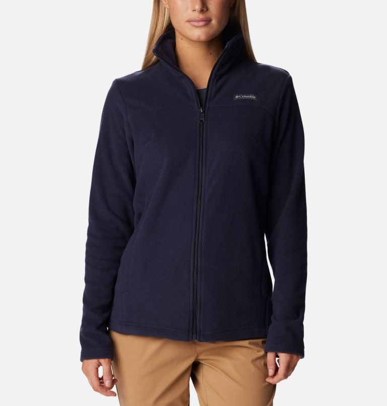 Women's Columbia Castle Dale Full Zip Fleece Jackets Navy | CA-F04L1