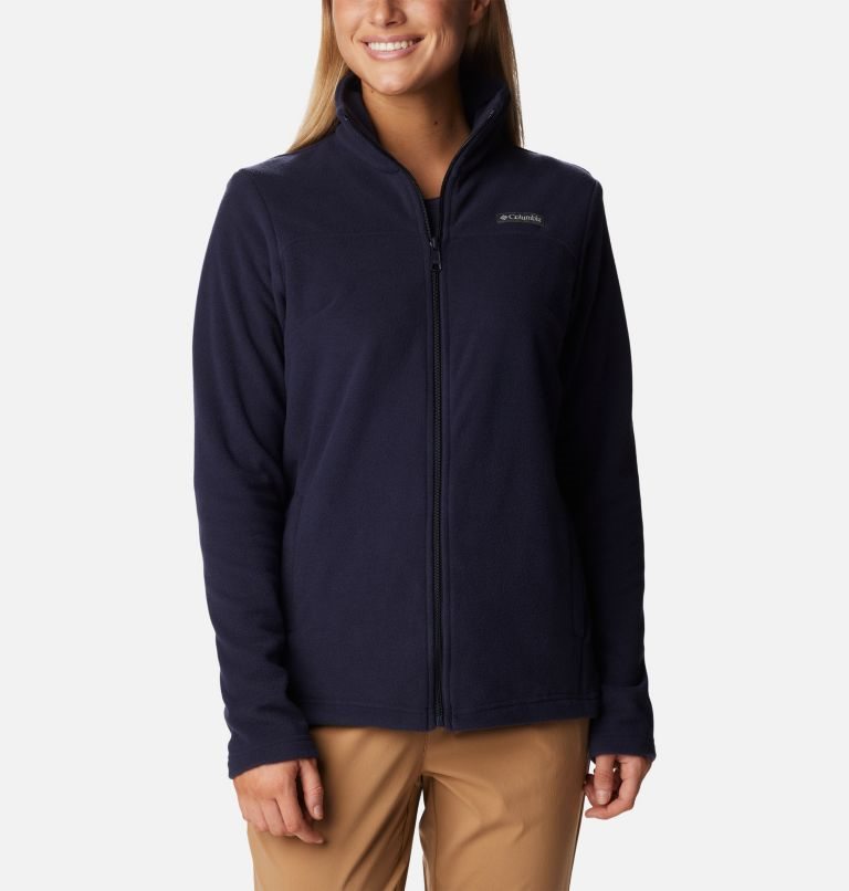 Women\'s Columbia Castle Dale Full Zip Fleece Jackets Navy | CA-F04L1
