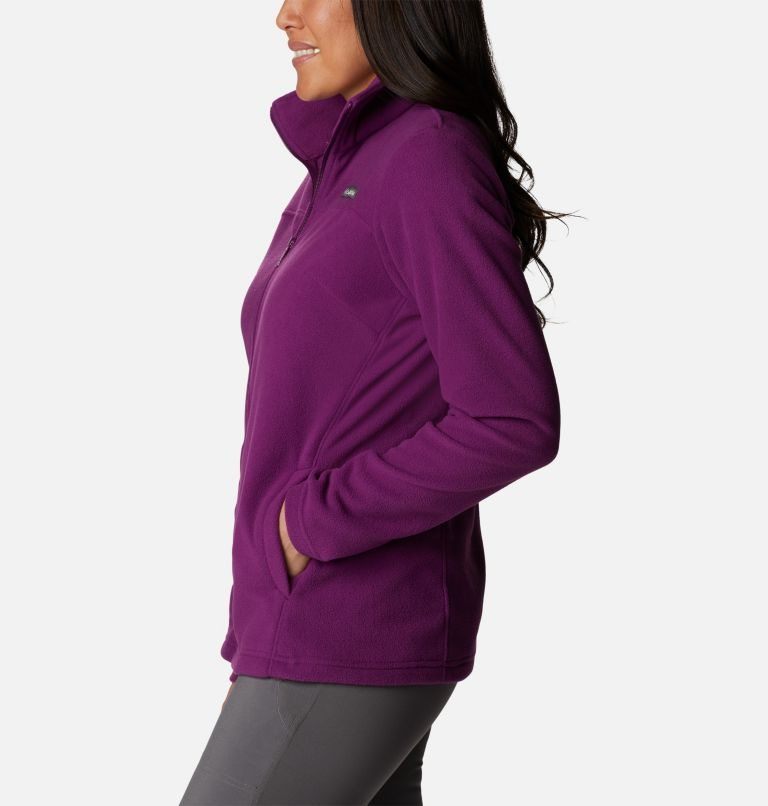 Women's Columbia Castle Dale Full Zip Fleece Jackets Purple | CA-G8C31
