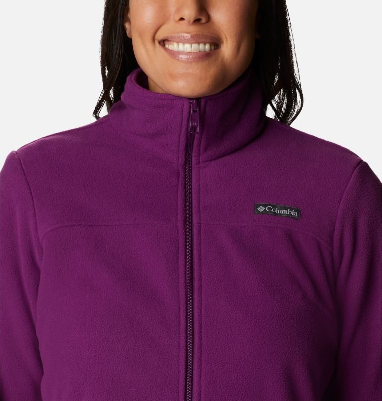 Women's Columbia Castle Dale Full Zip Fleece Jackets Purple | CA-G8C31