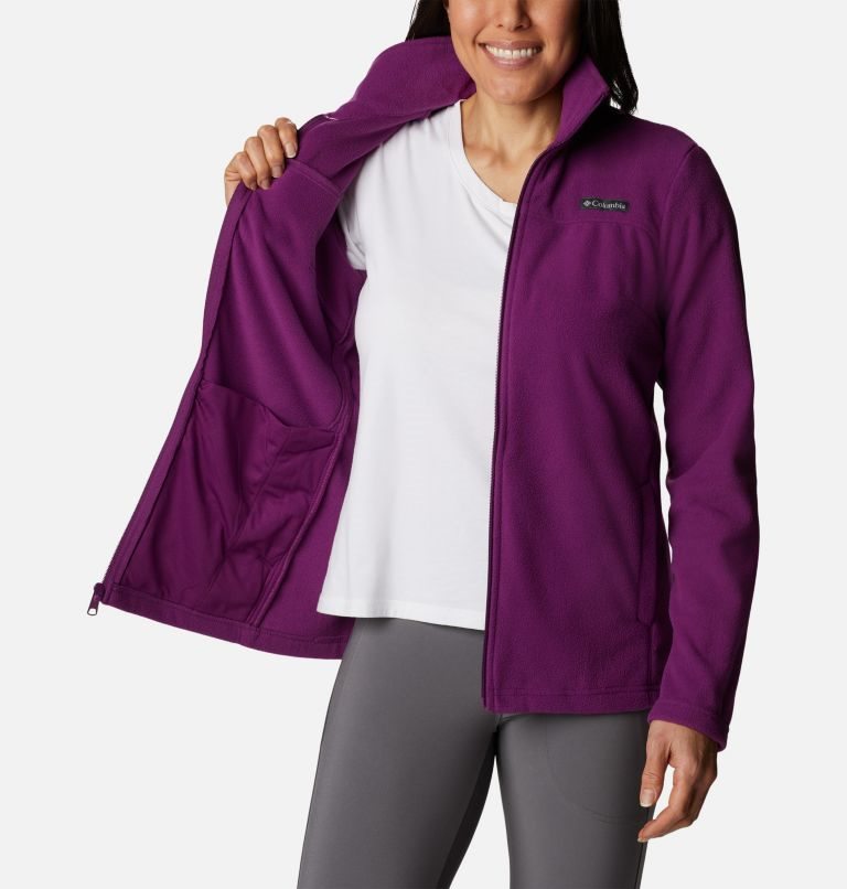 Women's Columbia Castle Dale Full Zip Fleece Jackets Purple | CA-G8C31