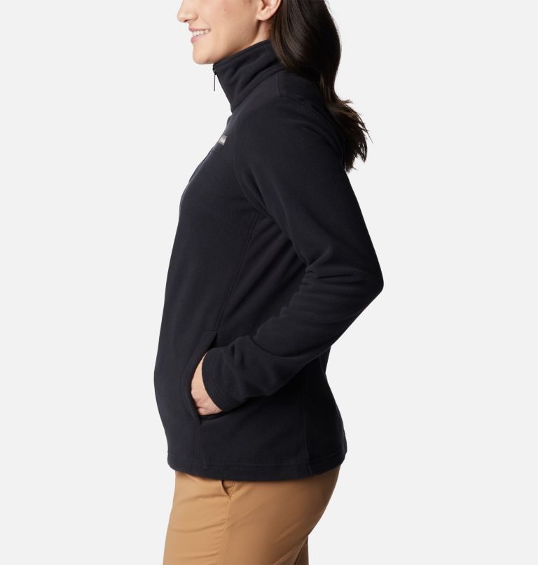 Women's Columbia Castle Dale Full Zip Fleece Jackets Black | CA-K8431