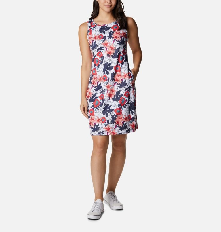 Women\'s Columbia Chill River Printed Dress Flower | CA-P5LC8
