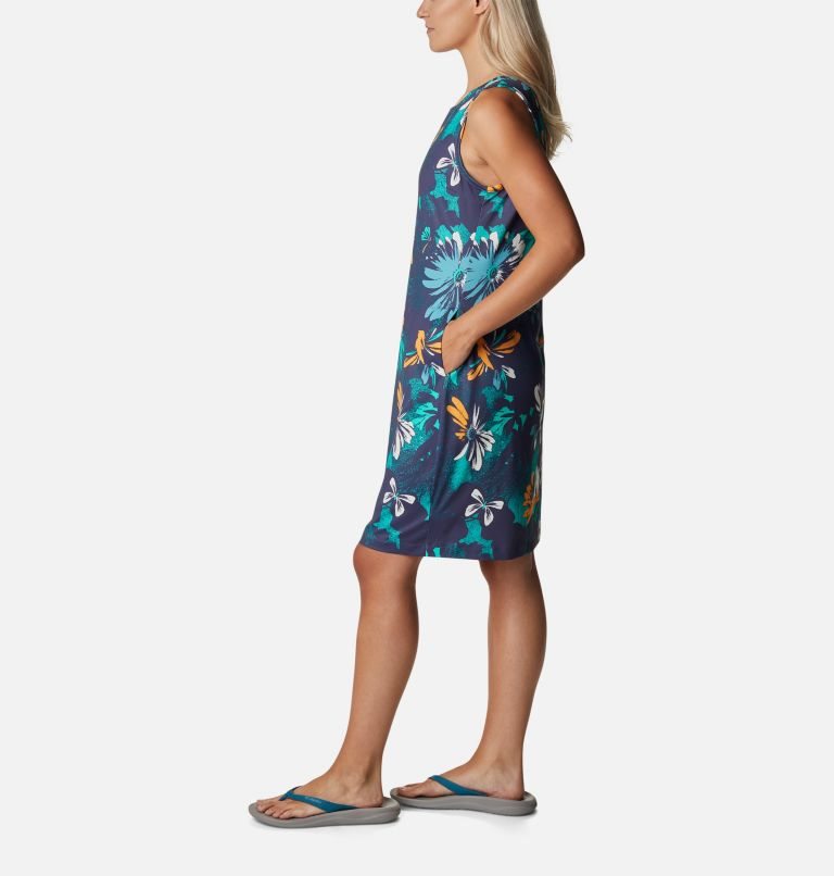 Women's Columbia Chill River Printed Dress Flower | CA-Q58A1