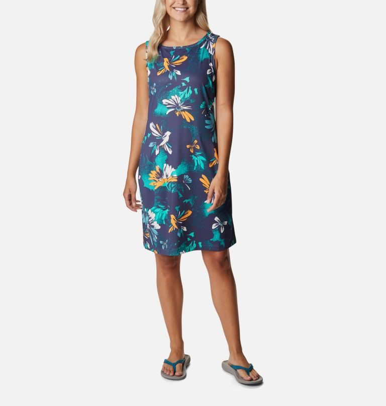 Women\'s Columbia Chill River Printed Dress Flower | CA-Q58A1