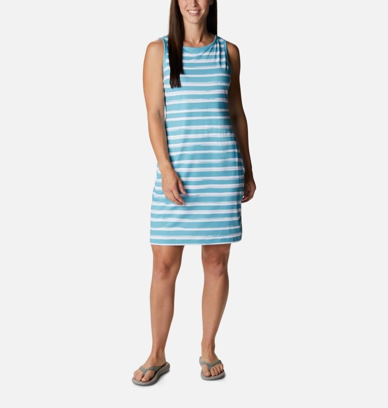 Women\'s Columbia Chill River Printed Dress Stripe | CA-U3185