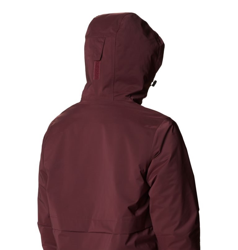 Women's Columbia Clermont Lined Rain Jackets Burgundy | CA-LCL8A