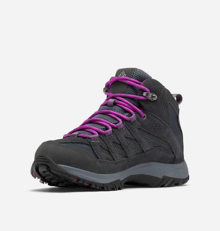 Women's Columbia Crestwood Mid Waterproof Hiking Boots Black | CA-Q148A