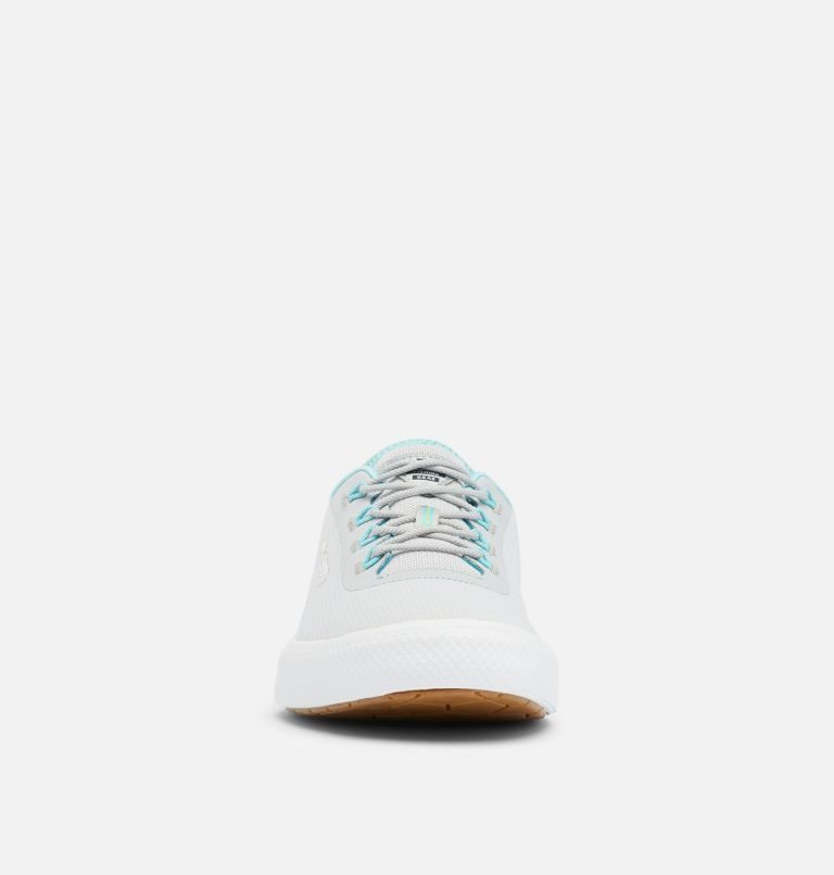 Women's Columbia Crestwood Mid Waterproof Sneakers Light Grey / Turquoise | CA-Y8C6L
