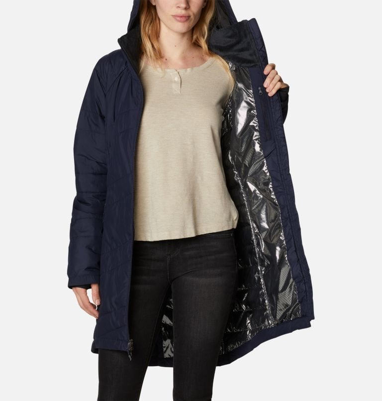 Women's Columbia Crown Point Jackets Navy | CA-Q0A14