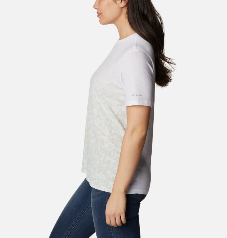 Women's Columbia Daisy Days Gradient Short Sleeve T Shirts White | CA-FLA16