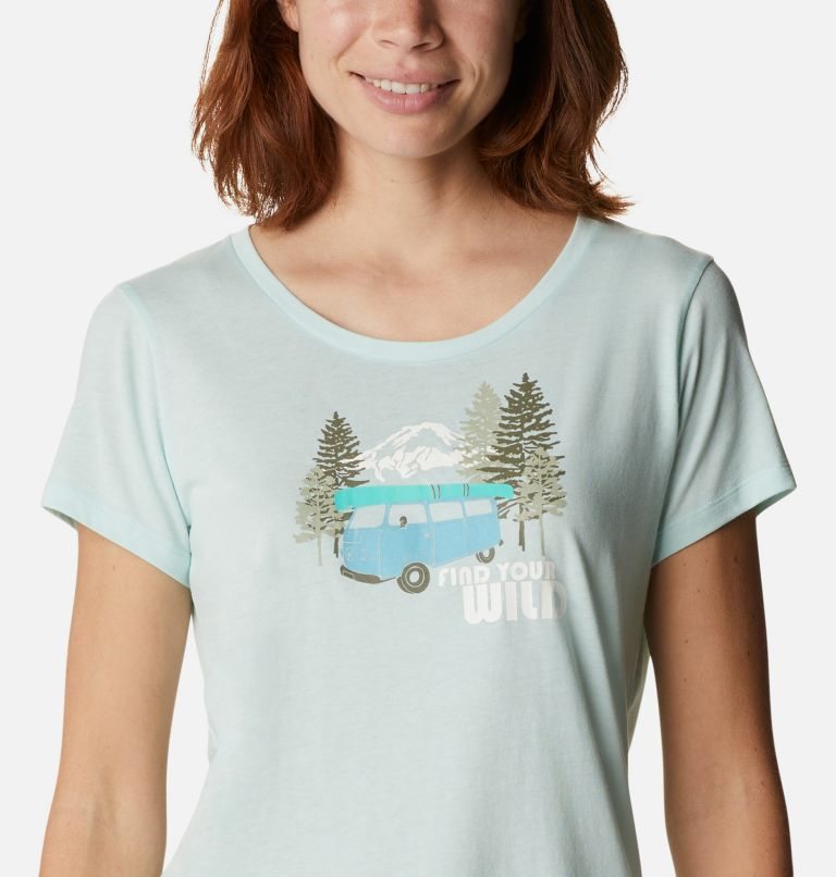 Women's Columbia Daisy Days Graphic T Shirts Mint | CA-T6C10
