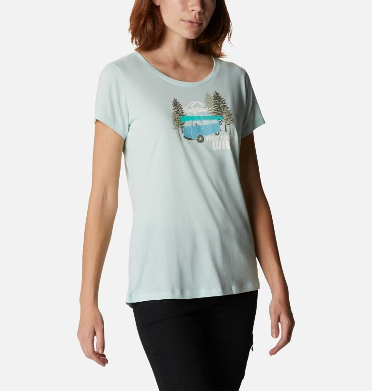 Women's Columbia Daisy Days Graphic T Shirts Mint | CA-T6C10