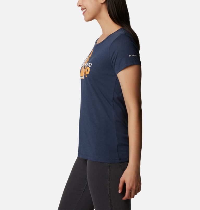 Women's Columbia Daisy Days Graphic T Shirts Navy | CA-XLC03