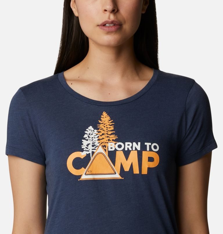 Women's Columbia Daisy Days Graphic T Shirts Navy | CA-XLC03