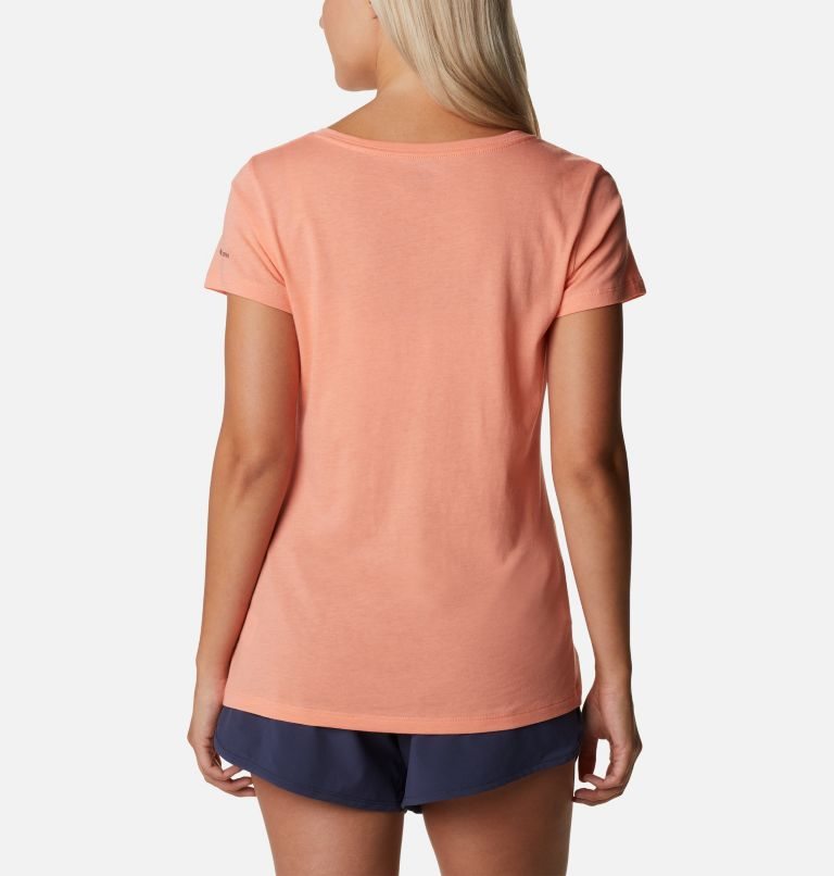 Women's Columbia Daisy Days II V-Neck T Shirts Coral | CA-H4680