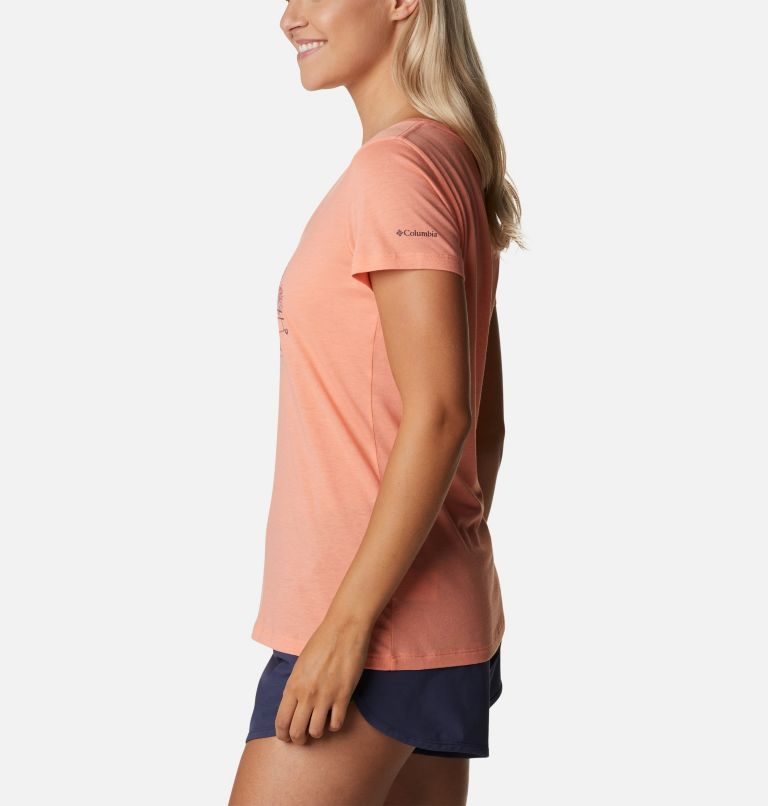 Women's Columbia Daisy Days II V-Neck T Shirts Coral | CA-H4680