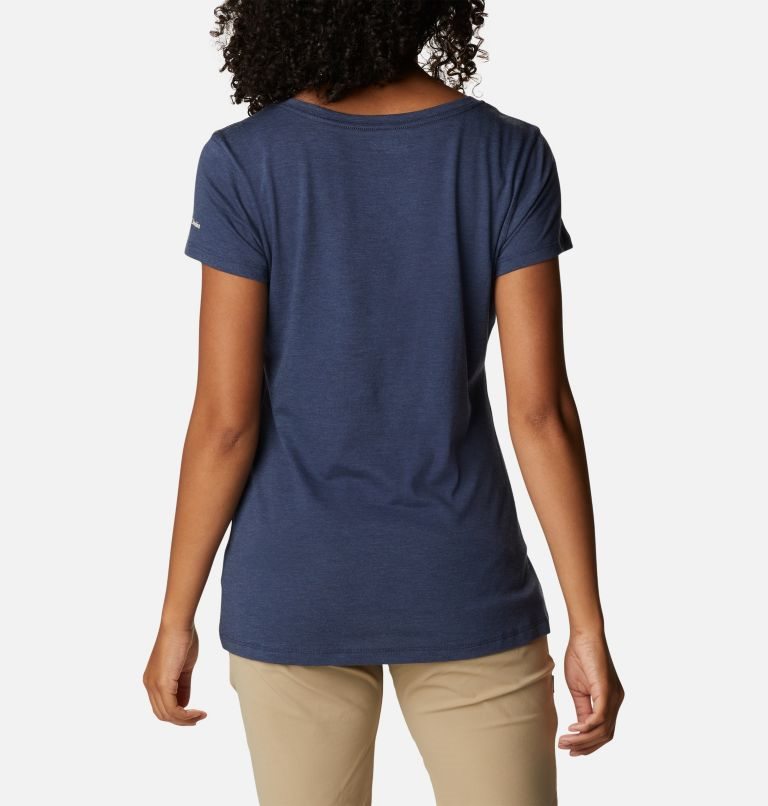 Women's Columbia Daisy Days II V-Neck T Shirts Navy | CA-SLC50