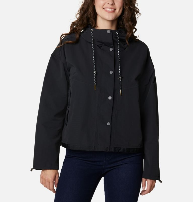Women\'s Columbia Day Trippin Crop Jackets Black | CA-NA1C0