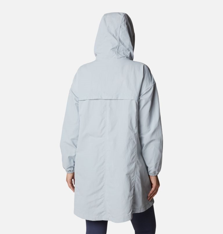 Women's Columbia Day Trippin II Long Rain Jackets Light Blue | CA-M0834