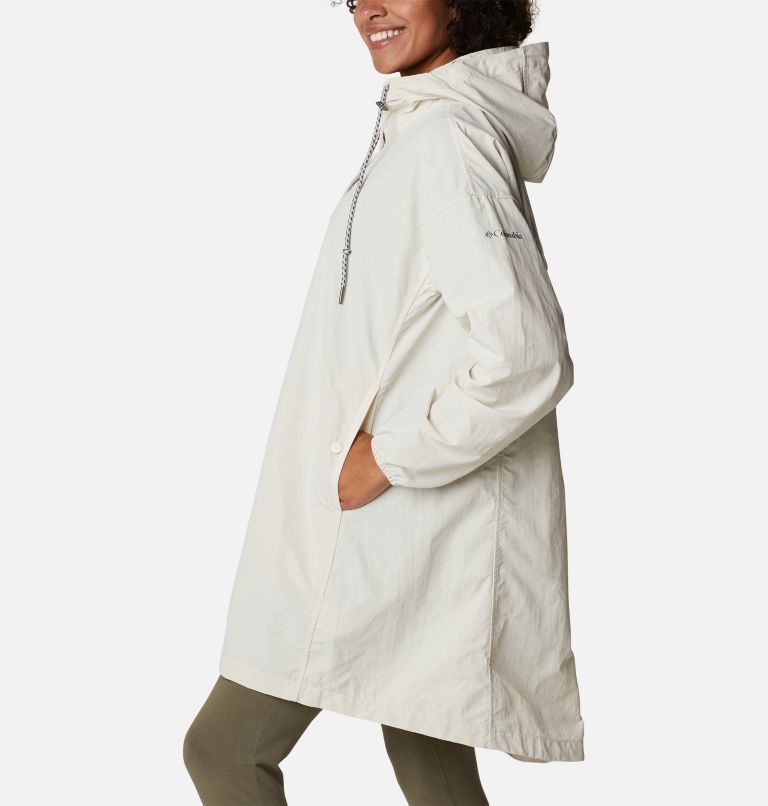 Women's Columbia Day Trippin II Long Rain Jackets Cream | CA-TC685