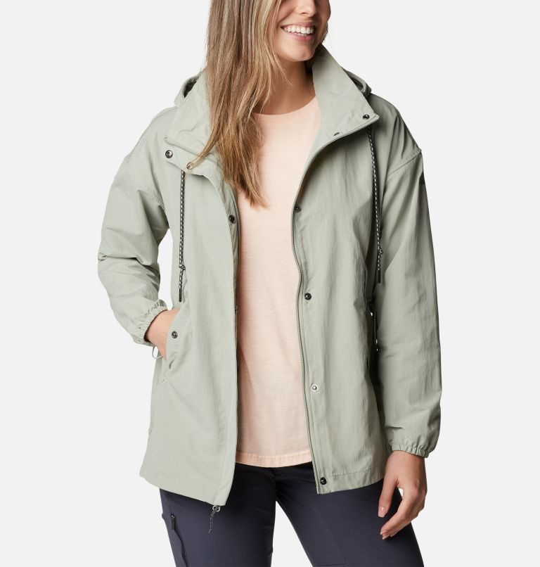 Women's Columbia Day Trippin II Rain Jackets Mint | CA-D03AC