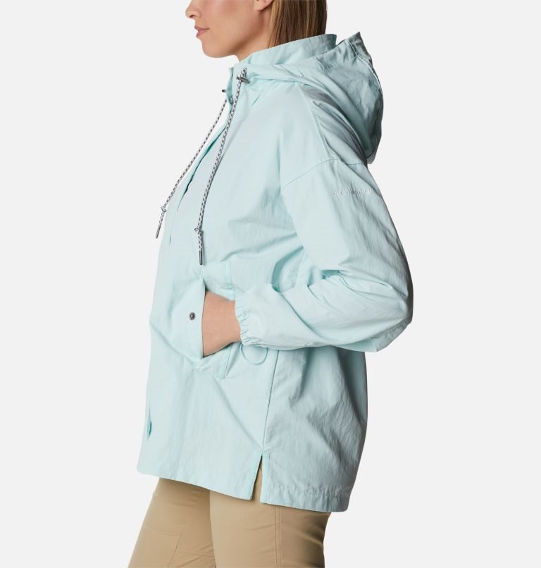 Women's Columbia Day Trippin II Rain Jackets Light Blue | CA-F453C