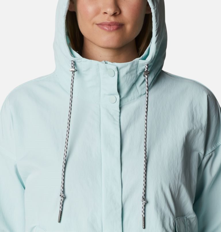 Women's Columbia Day Trippin II Rain Jackets Light Blue | CA-F453C