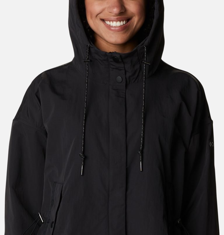 Women's Columbia Day Trippin II Rain Jackets Black | CA-NLA15