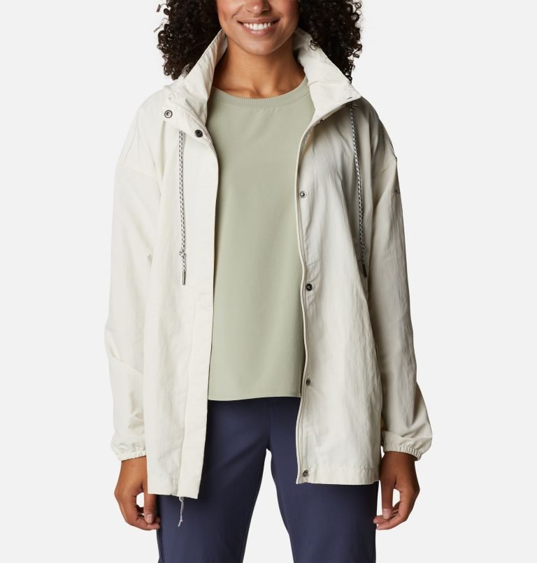 Women's Columbia Day Trippin II Rain Jackets Cream | CA-P463A