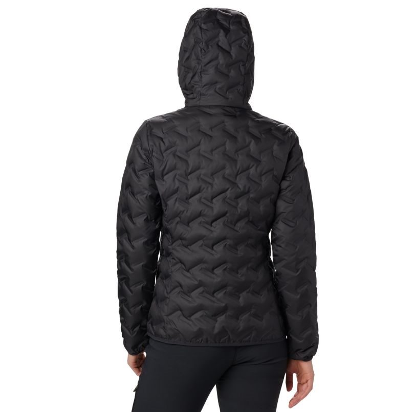 Women's Columbia Delta Ridge Hooded Down Jackets Black | CA-A6304