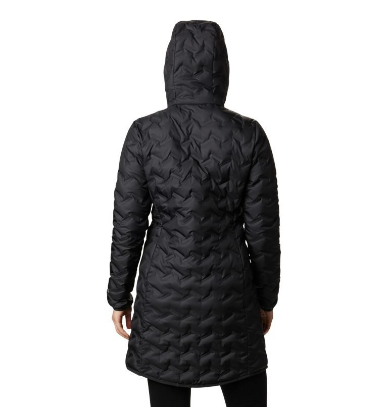 Women's Columbia Delta Ridge Long Down Jackets Black | CA-B4C38