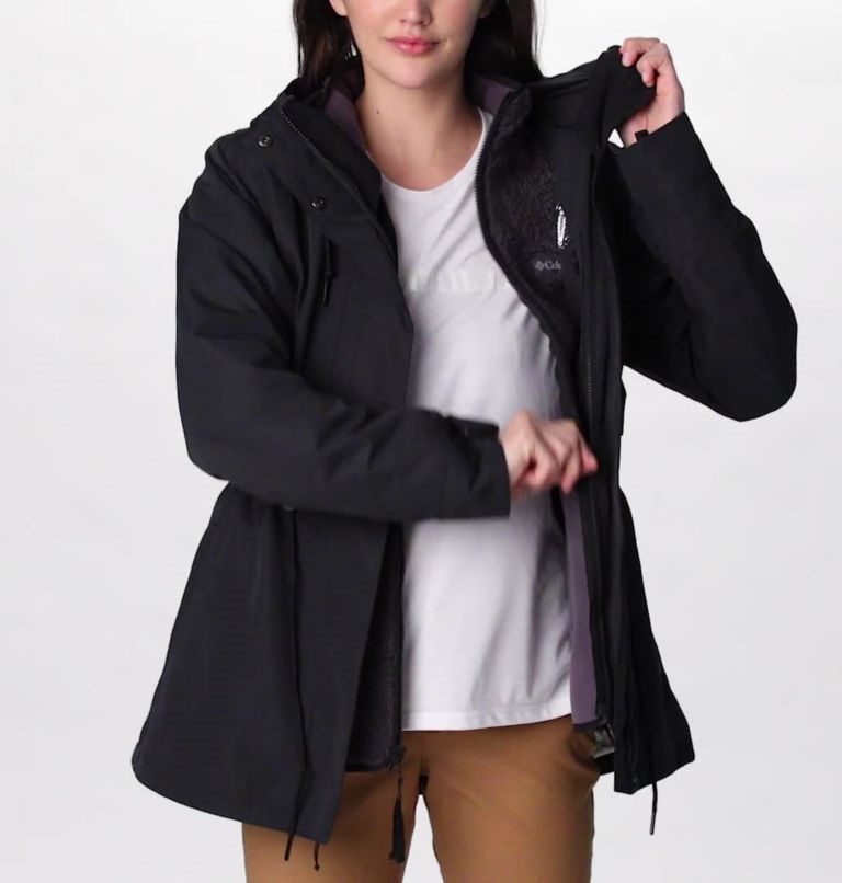 Women's Columbia Drop Ridge Interchange Jackets Black | CA-VA0C4