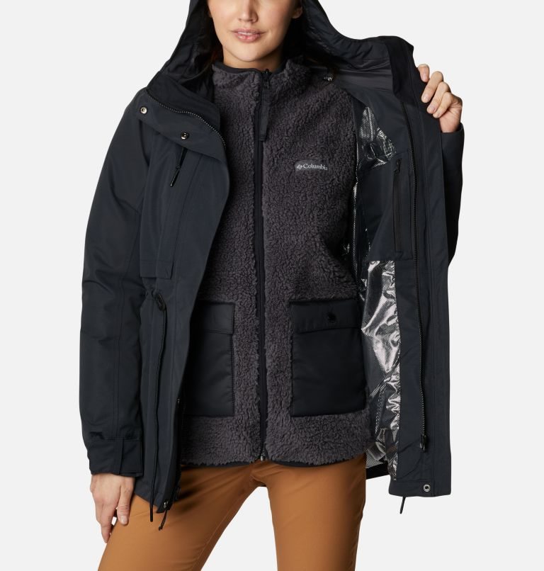 Women's Columbia Drop Ridge Interchange Jackets Black | CA-VA0C4