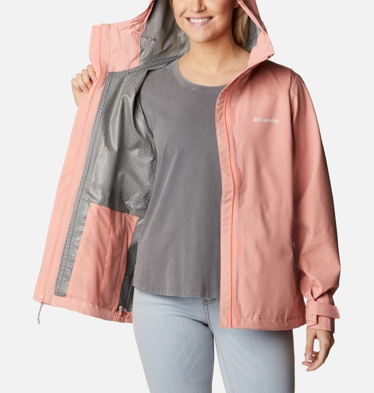 Women's Columbia Earth Explorer Shell Jackets Coral | CA-P5360