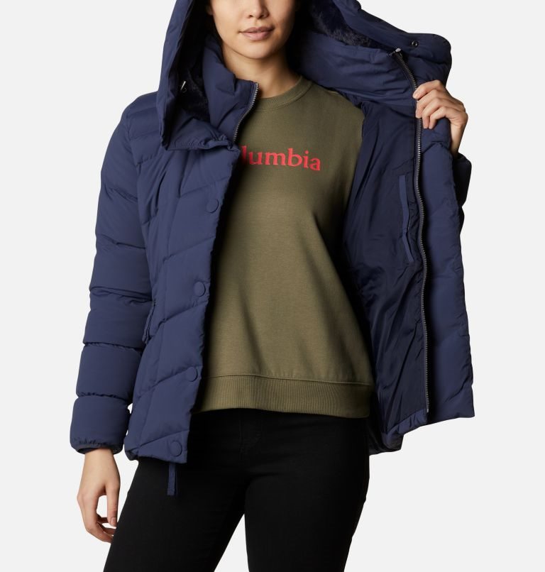 Women's Columbia Ember Springs Down Jackets Navy | CA-L835A