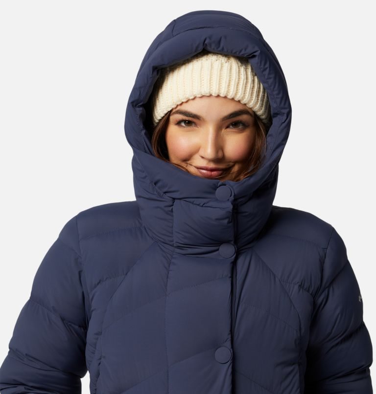 Women's Columbia Ember Springs Long Down Jackets Navy | CA-D86A5