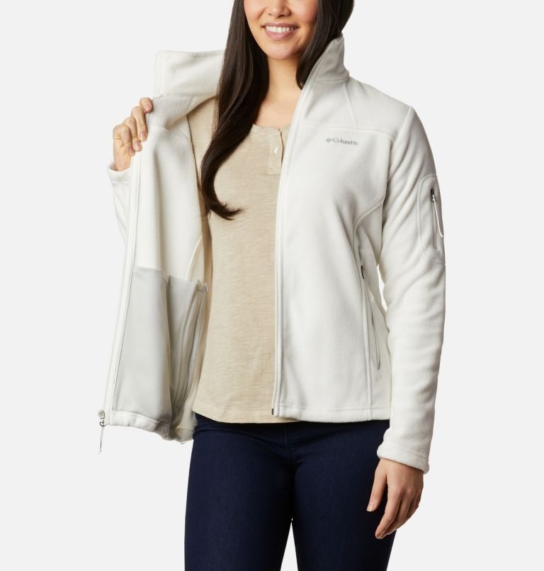 Women's Columbia Fast Trek II Fleece Jackets White | CA-SLA63