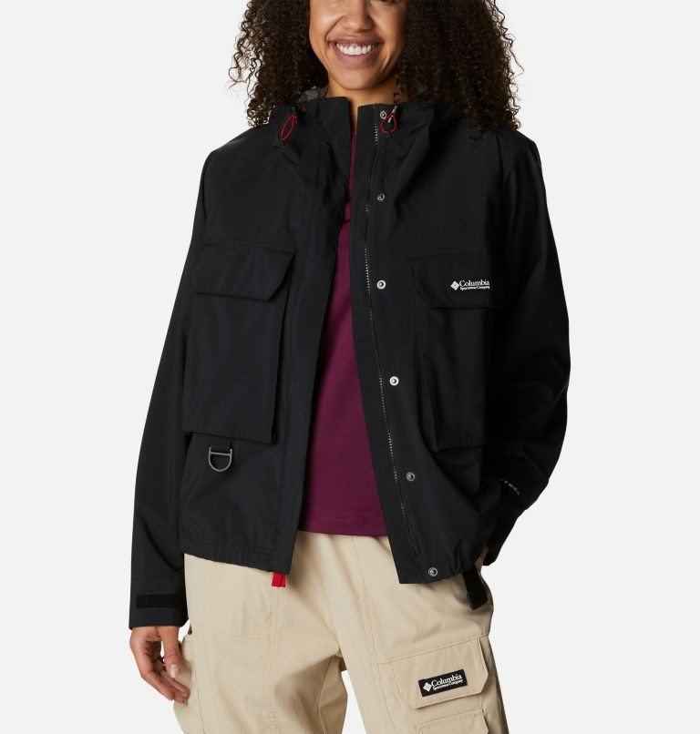 Women's Columbia Field Creek Fraser Cropped Shell Jackets Black | CA-V1438