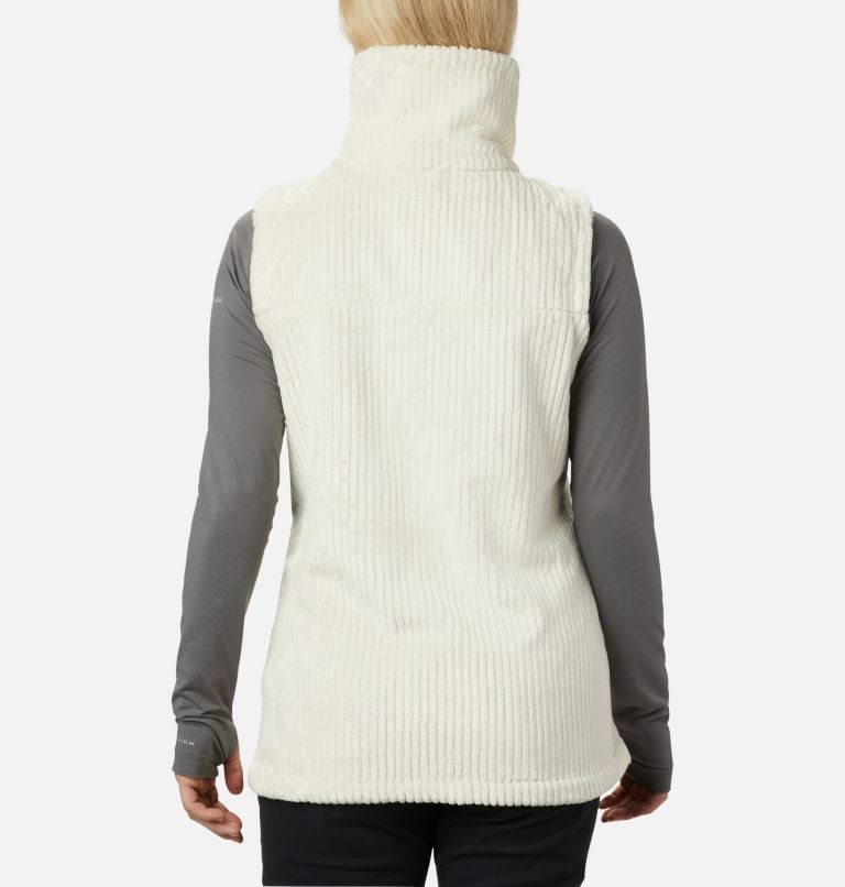 Women's Columbia Fireside Sherpa Vest Cream | CA-J580C
